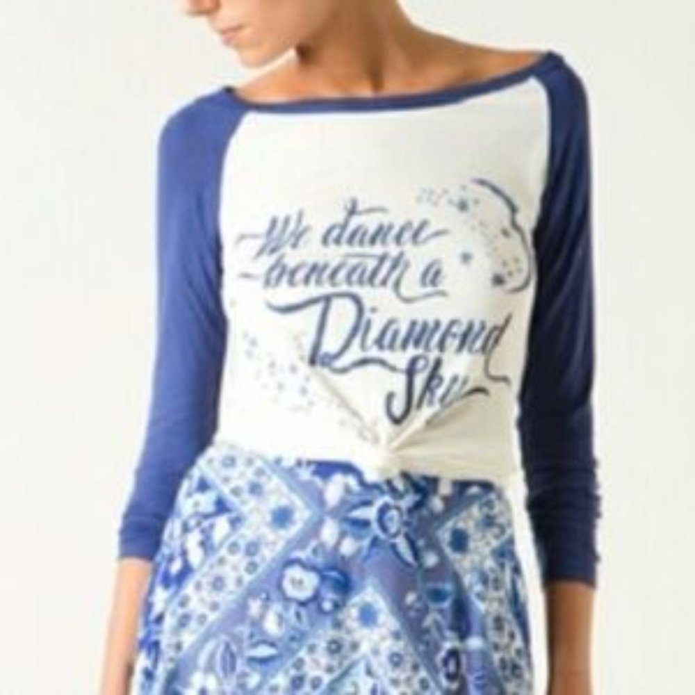 Spell & the Gypsy We Dance Beneath a Diamond Sky Raglan Long Sleeved Tee Medium - Picture 2 of 10